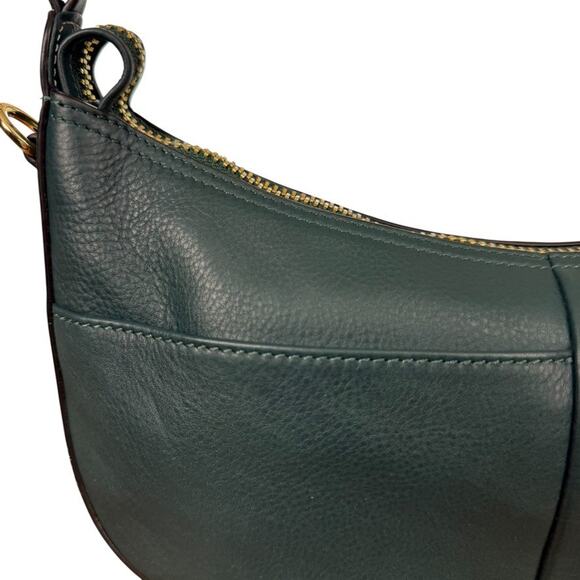 Radley London Teal Leather Hobo Shoulder Bag Purse Handbag Gold Tone Hardware - Picture 8 of 16